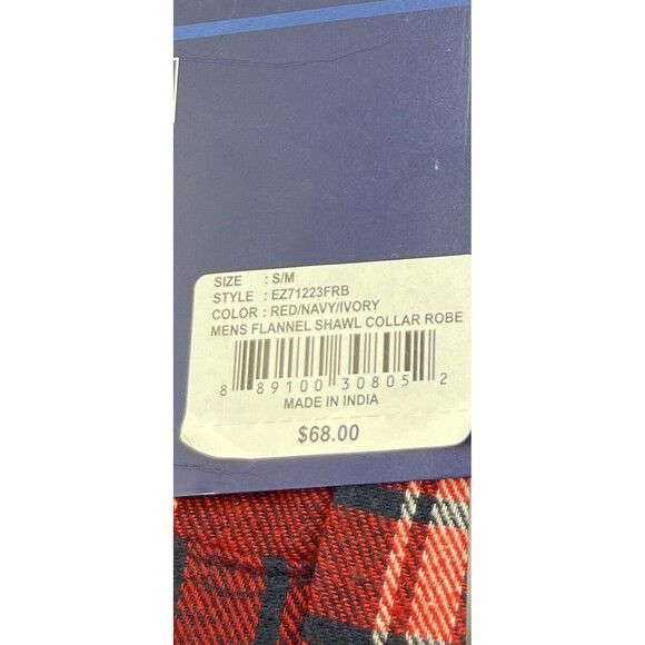 Bottoms Out Flannel Shawl Collar Robe Men’s Small Medium NWT - Picture 10 of 10
